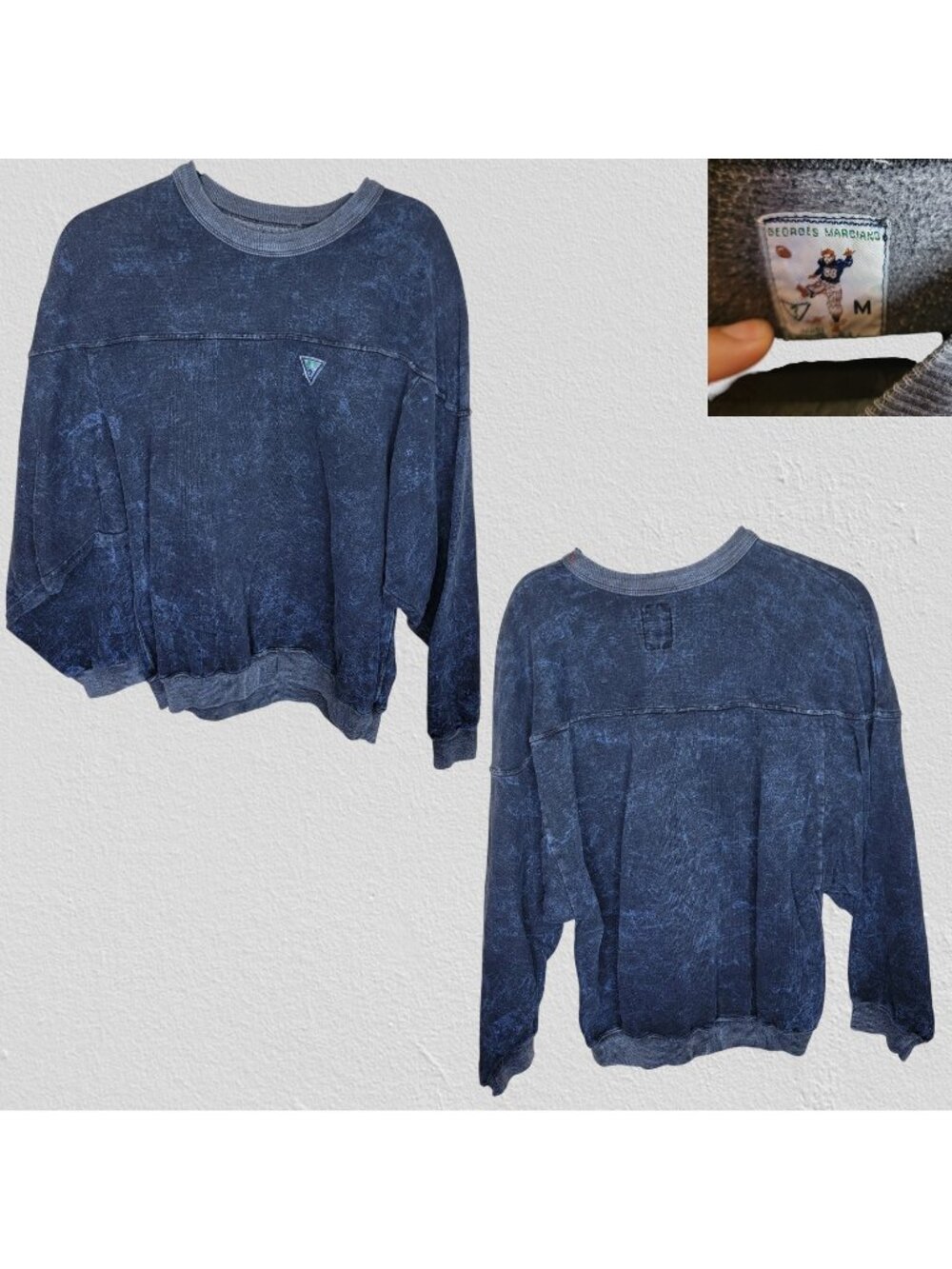 Vintage Guess Sweatshirt Men’s Medium Med 90’s USA Acid Wash